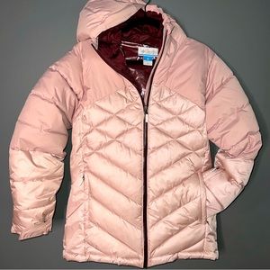 YOUTH XL (18-20) Columbia Puffer Coat - Blush Color